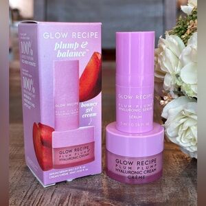 NEW Glow Recipe PLUMP & BALANCE Set with PLUM Plump HYALURONIC Serum & Cream!